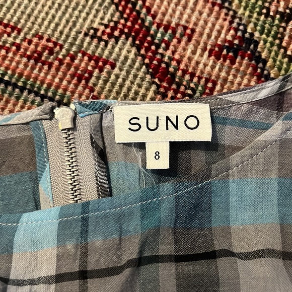 Suno plaid blouse with peplum - Picture 3 of 7